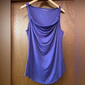 Calvin Klein, cowl necked tank, purple, women’s L